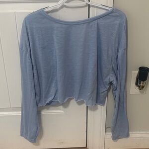 SHEIN Light Blue Crop Top
